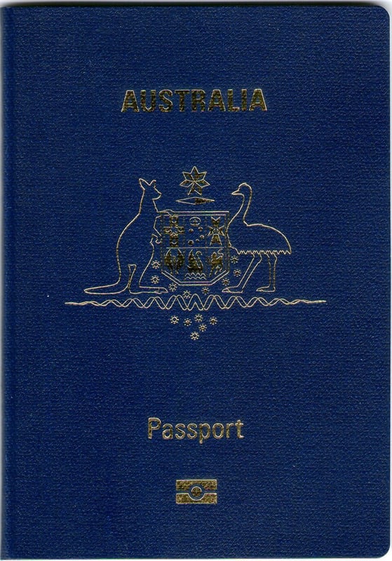 Cover of the Australian passport (P series)