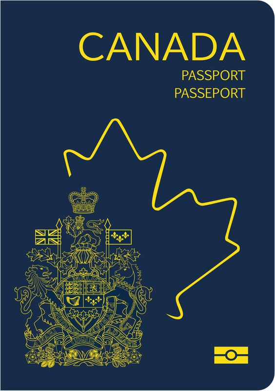 Cover of the Canadian passport