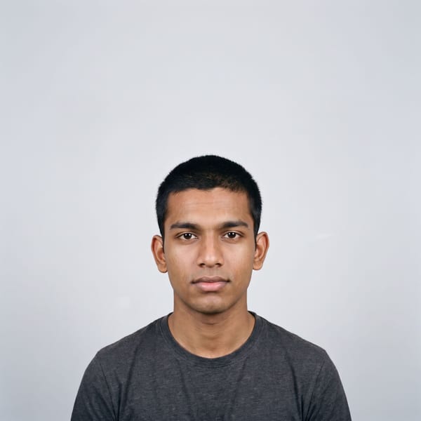Man photographed from too far away, head small in the frame