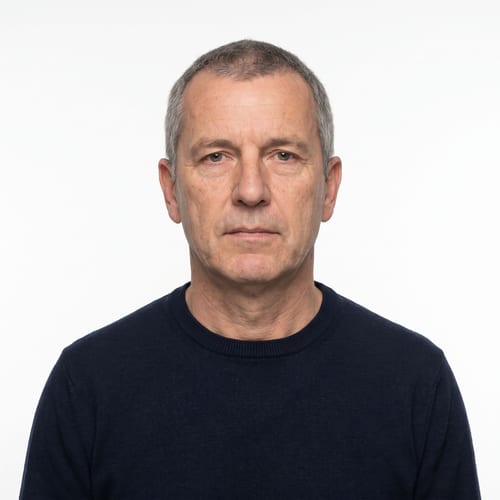 Identity photo against a pure white background